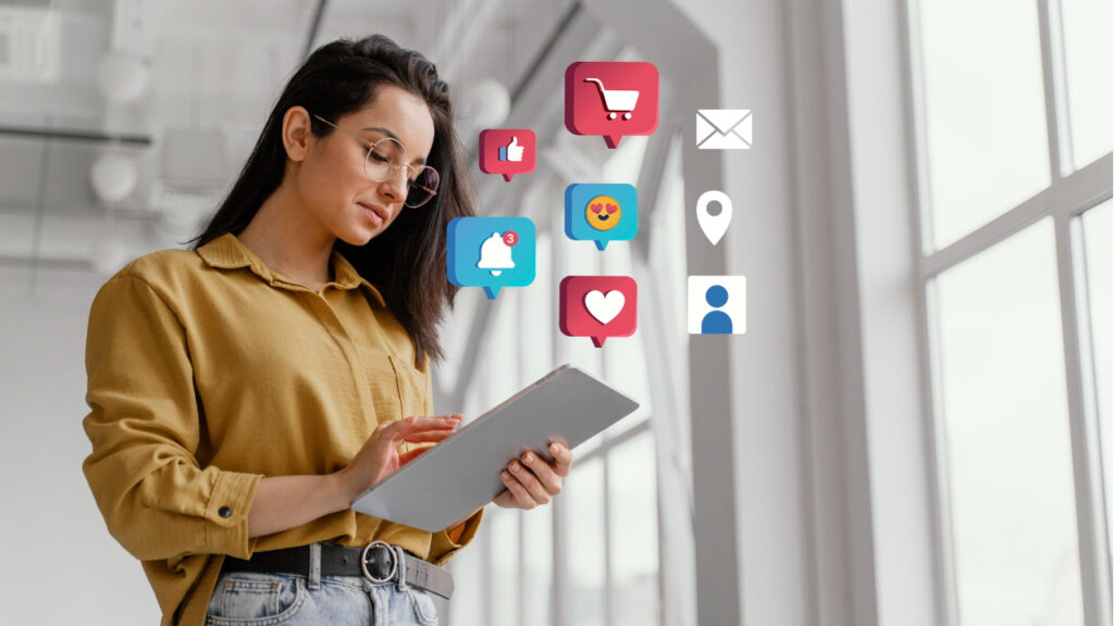 person scrolling on phone illustrating impact of social media on focus and attention