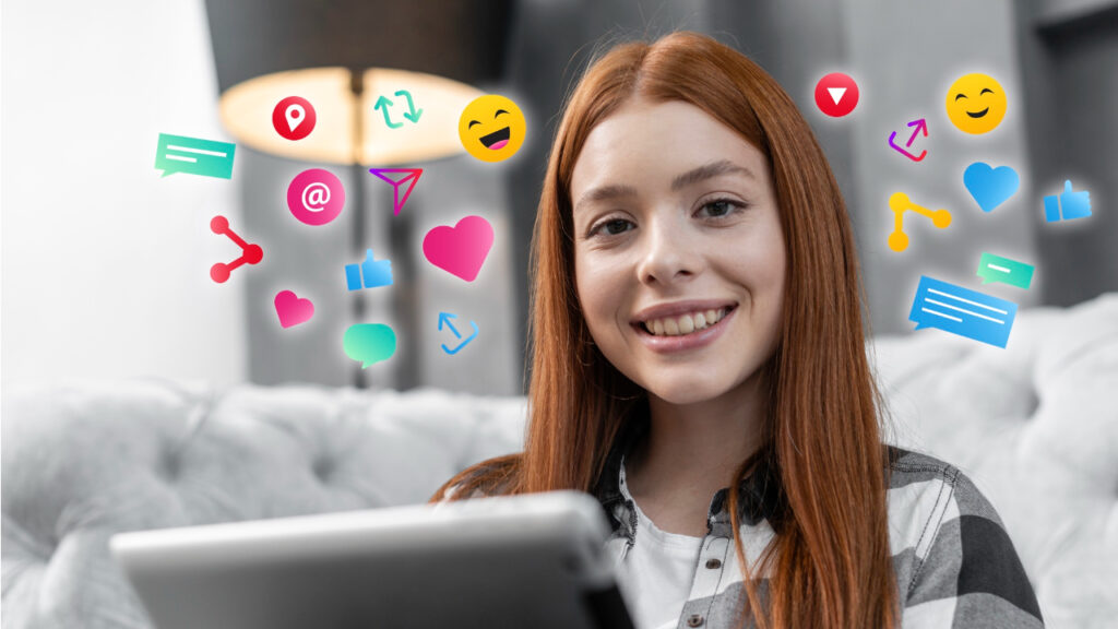 brain and digital technology concept showing how social media affects mental health