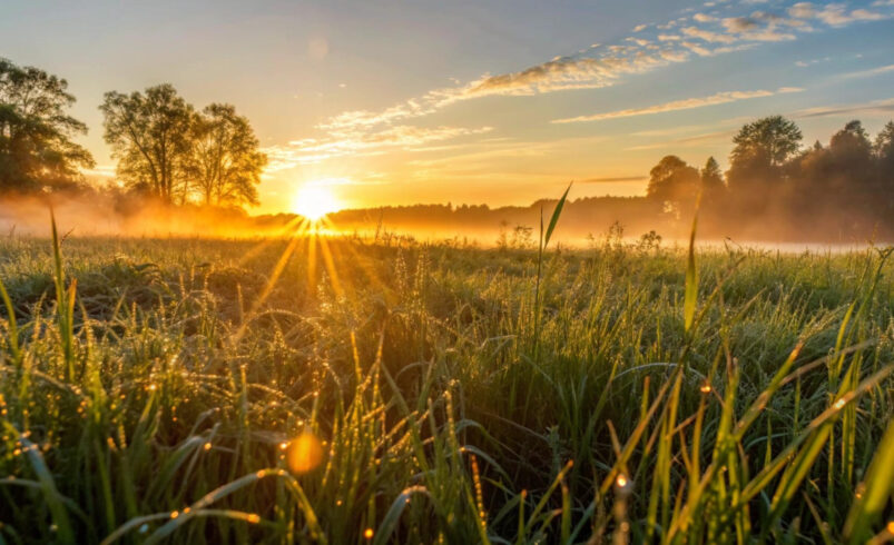 waking up at sunrise